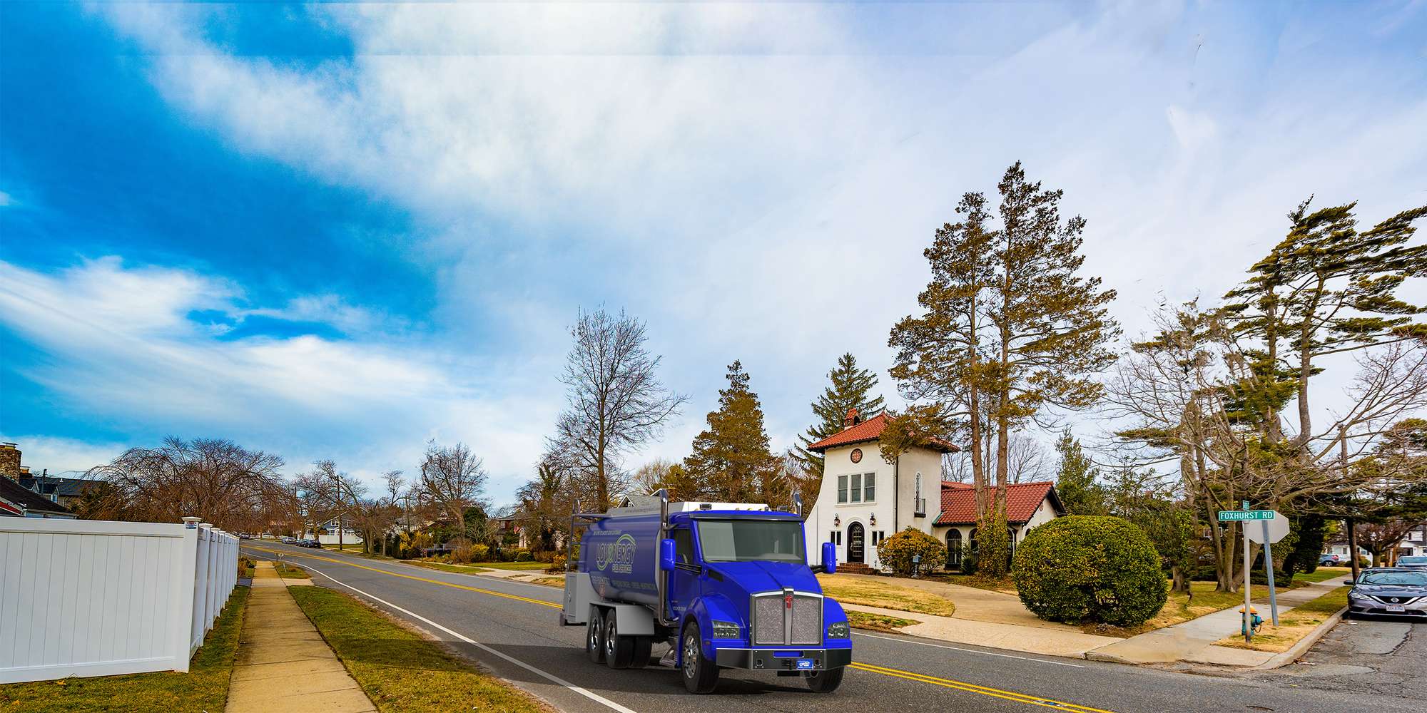 Photo of a truck delivering heating oil
